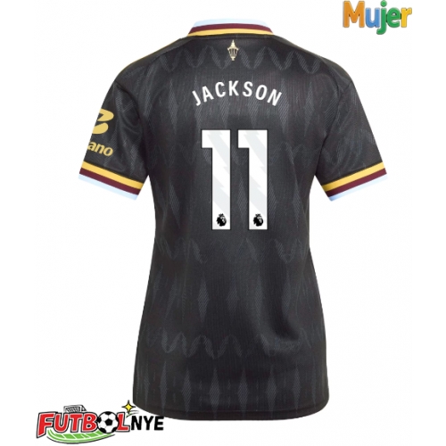 Camiseta Aston Villa Nicolas Jackson #11 Visitante Equipación para mujer 2026-27 manga corta